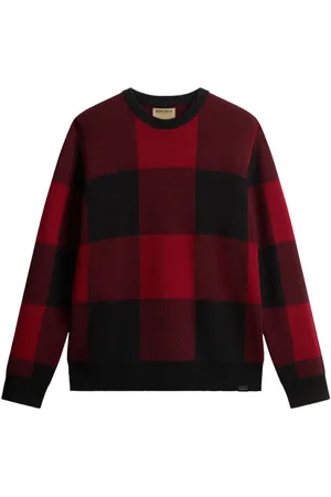 Woolrich Check-pattern virgin wool sweater