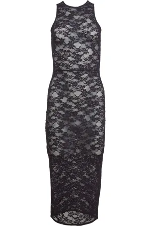 FLEUR DU MAL Le Stretch lace racer tank dress