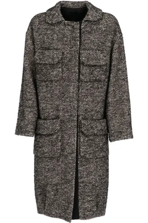 Lanvin 2008 mélange-effect coat