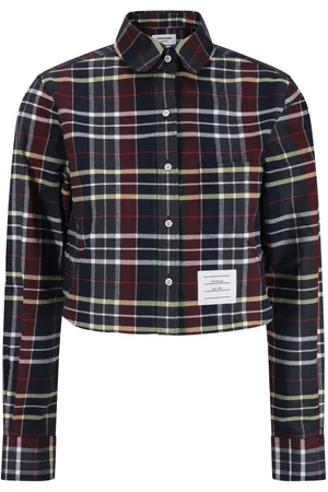 Thom Browne Hunting tartan cropped shirt