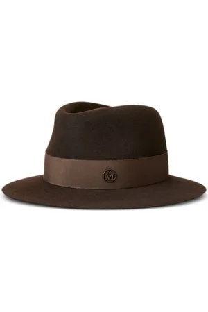 Le Mont St Michel Andre logo plaque-detail wool fedora