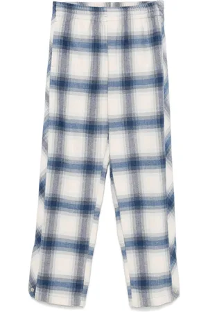BLUE SKY INN Checked flannel trousers