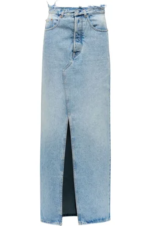 Maison Margiela Slit denim maxi-skirt