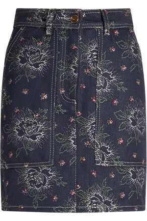 Etro Jacquard denim mini skirt