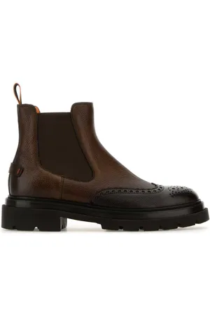 santoni Brogue Chelsea boots