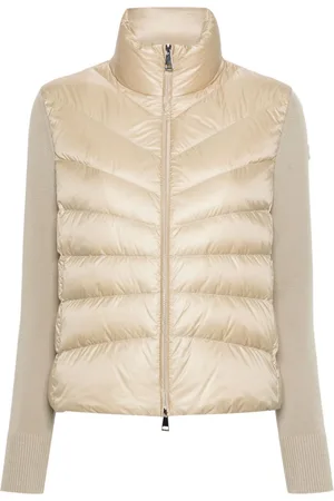 Moncler Knitted-sleeve puffer jacket
