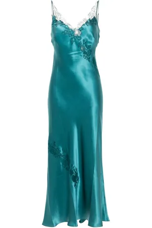CARINE GILSON Lace-trim silk nightdress