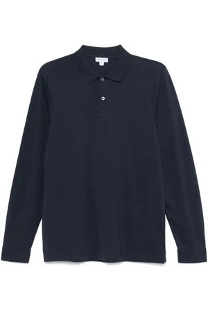 Sunspel Long-sleeve piqué polo shirt
