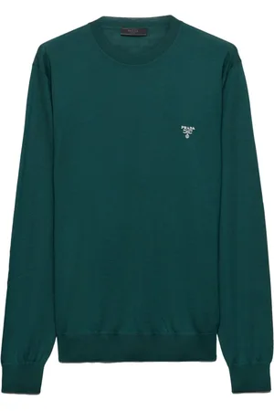 Prada Logo-embroidered wool jumper