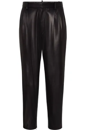 Dsquared2 Leather tapered trousers