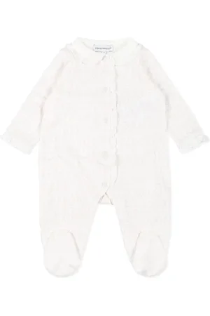 Emporio Armani Logo-print cotton babygrow set