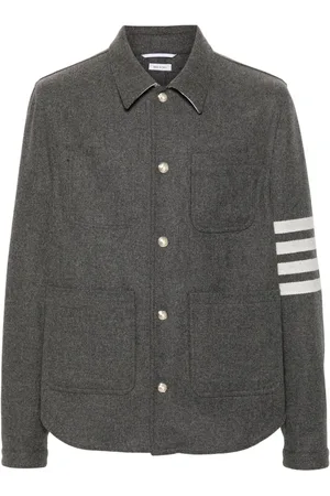 Thom Browne 4-Bar felted shirt jacket