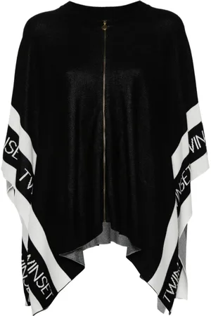 Twin-Set Logo-jacquard poncho