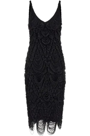 Salvatore Ferragamo Fringed silk dress