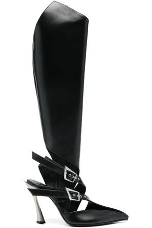 MUGLER 95mm buckled leather boots