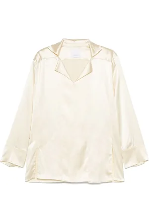BEVZA Stand-up collar blouse
