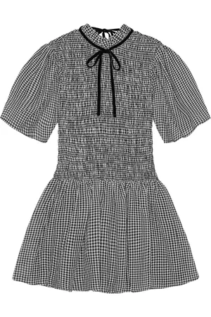 Ganni Checked mini dress