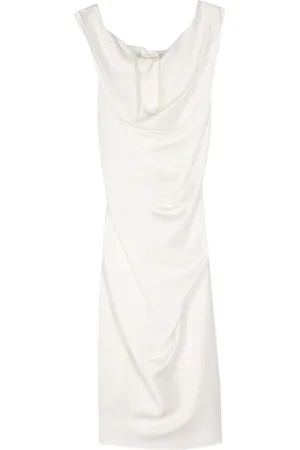 Vivienne Westwood 2010s crepe draped midi dress