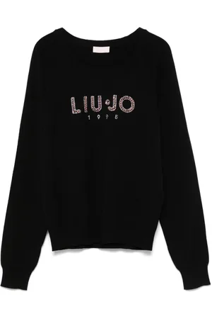 Liu Jo Rhinestone-logo sweater