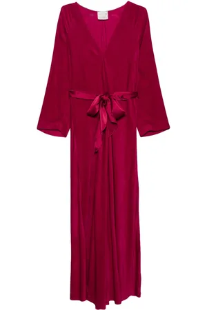 FORTE FORTE Sash velvet maxi dress