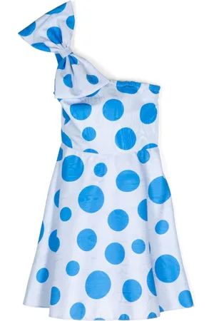 Little Bambah Polka-dot-print bow dress