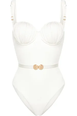 Noire Swimwear Belted ruched balconette swimsuit