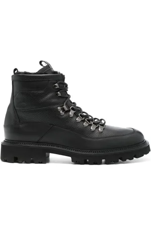 HUGO BOSS Grained leather boots