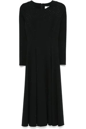 NISSA Rhinestone-embellished midi dress