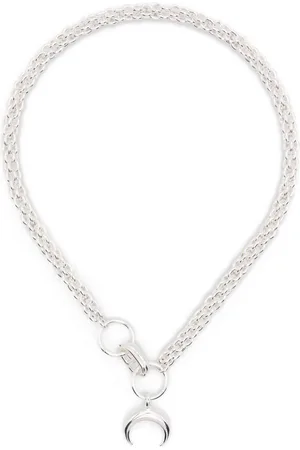 Marine Serre Recycled Pewter Moon necklace