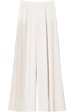 Twin-Set Pleated georgette palazzo pants