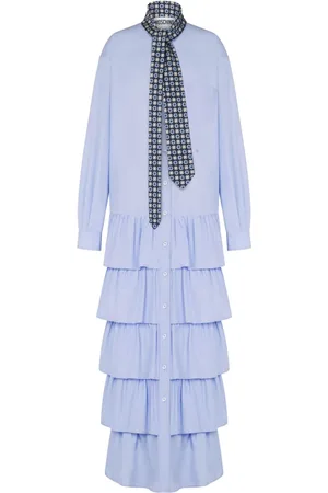 Moschino Ruffled cotton dress