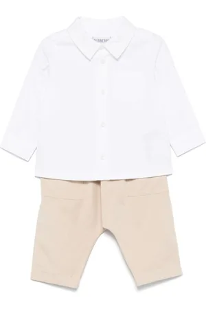 Burberry Logo-embroidered trousers set