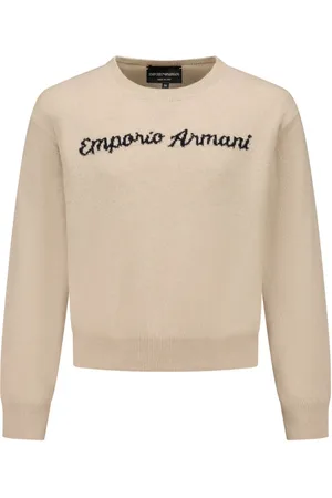 Emporio Armani Intarsia-knit logo jumper
