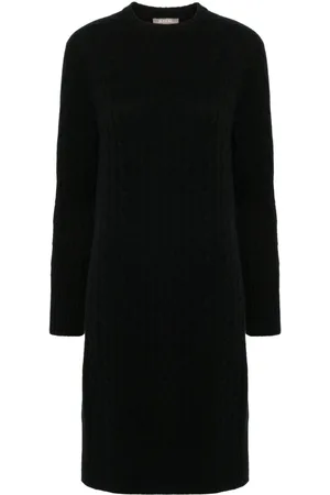 N.PEAL Bella cable-knit dress