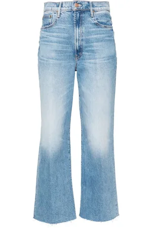 Mother Maven Ankle Fray wide-leg jeans