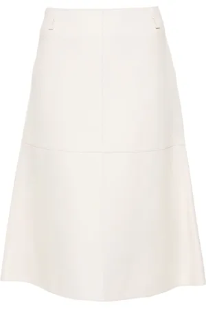 Totême Leather midi skirt