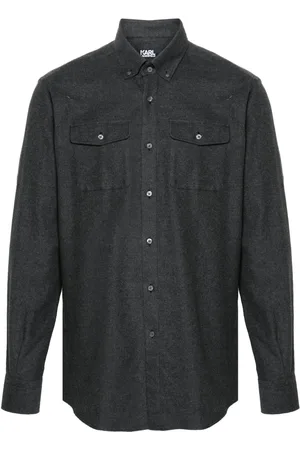 Karl Lagerfeld Felted cotton shirt