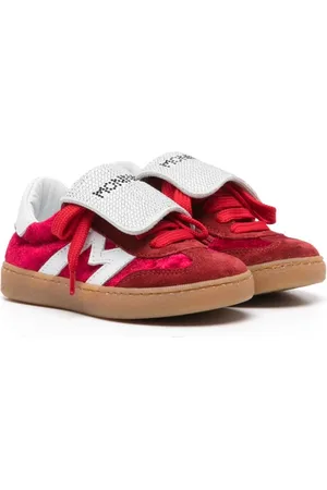 MONNALISA Rhinestone-embellished velour sneakers