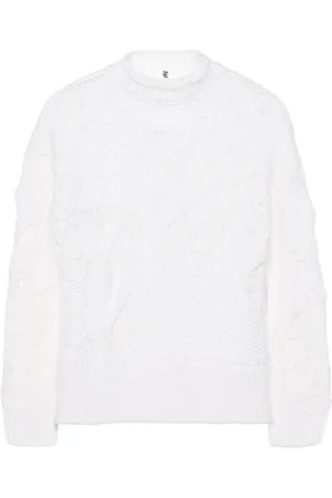 ERMANNO SCERVINO Lace-detail virgin wool blend jumper
