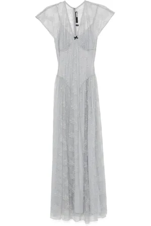 ROTATE Lace V-neck maxi dress