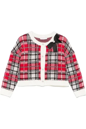 MONNALISA Checked cardigan