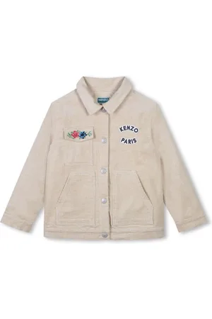Kenzo Logo-embroidered corduroy jacket