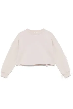 Le pandorine Feather-trim sweatshirt