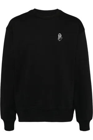 Musium Div. Embroidered- logo cotton sweatshirt