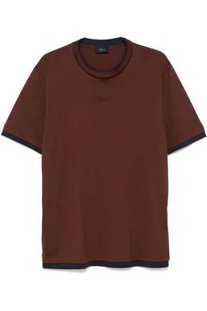 BRIONI Logo-embroidered T-shirt