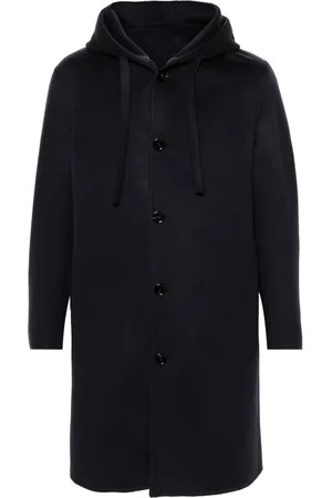 LARDINI Hooded wool coat
