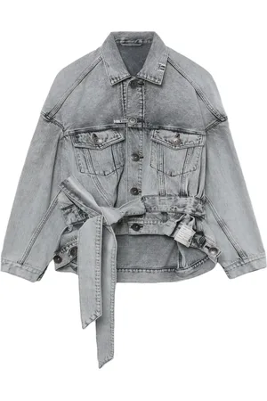 Maison Mihara Yasuhiro Cache-Coeur belted denim jacket