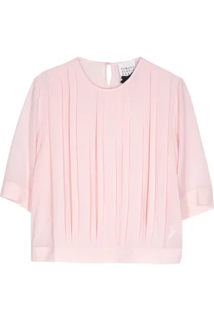 Edward Achour Paris Pintuck-detail round-neck blouse