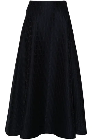 VALENTINO GARAVANI Logo-jacquard midi skirt