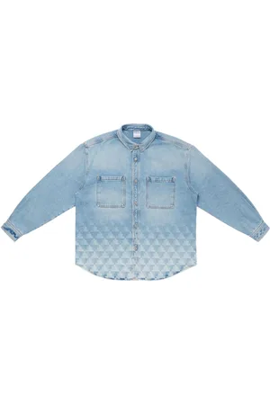 MARCELO BURLON Laser Cross denim overshirt